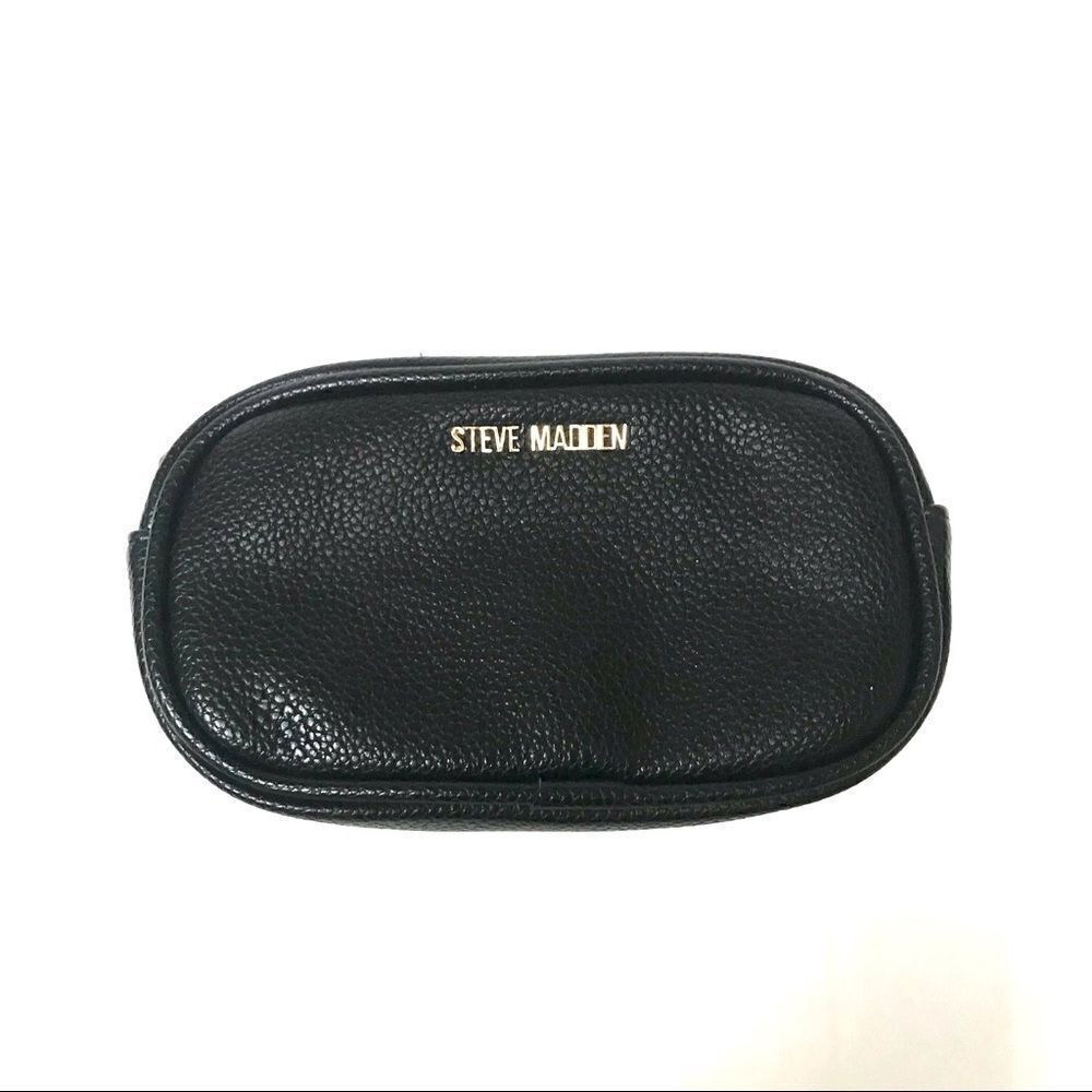 Steve Madden faux pebble leather belt mini bag
